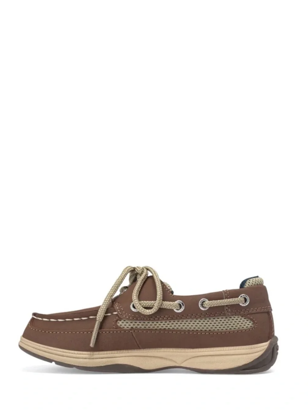Kids Sperry Brown Boat Shoe with Tan Accents